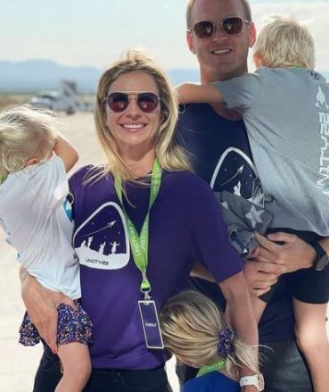 Holly Branson with her husband Freddie Andrewes and children